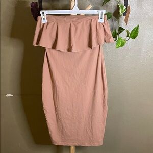 Susana Monaco Strapless Tan Dress